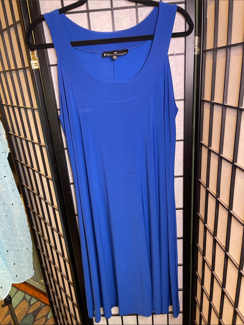 Ellen Parker  Royal Blue Sleeveless A-Line Maxi Dress